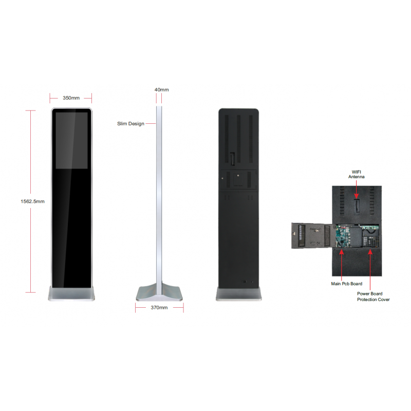 22" info stand - touch - HDMI, USB, WIFI
