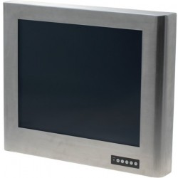 IP65 sealed 19" TFT screen, touch, stainless steel housing