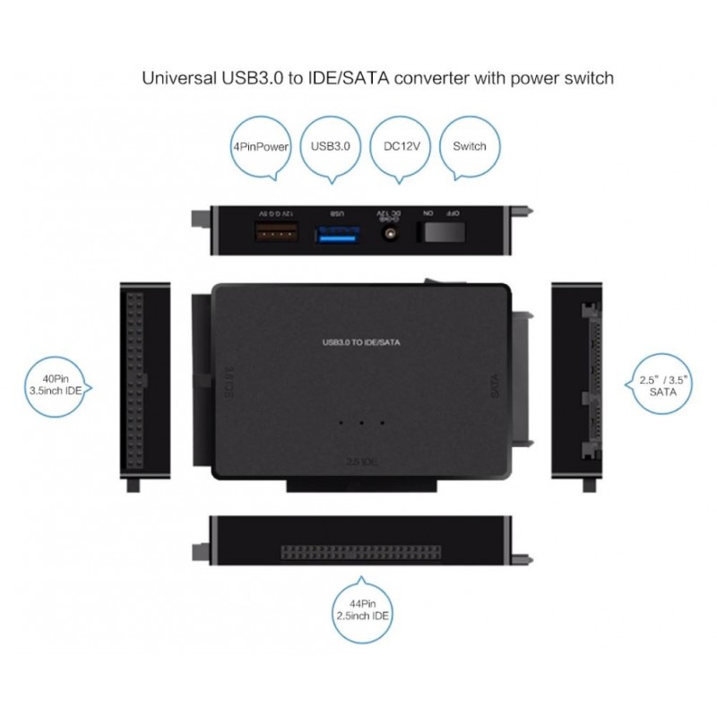 Opgrader din harddisk til USB 3.0 med SATA og IDE til USB-adapter