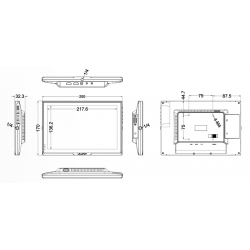 10" TFT HDMI, VGA, video multi touch VESA