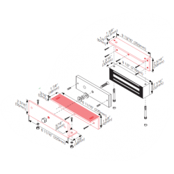 Z-beslag til DOOR-MAGNET-V8. 3 dele i extruderet aluminium. Til indadgående dør