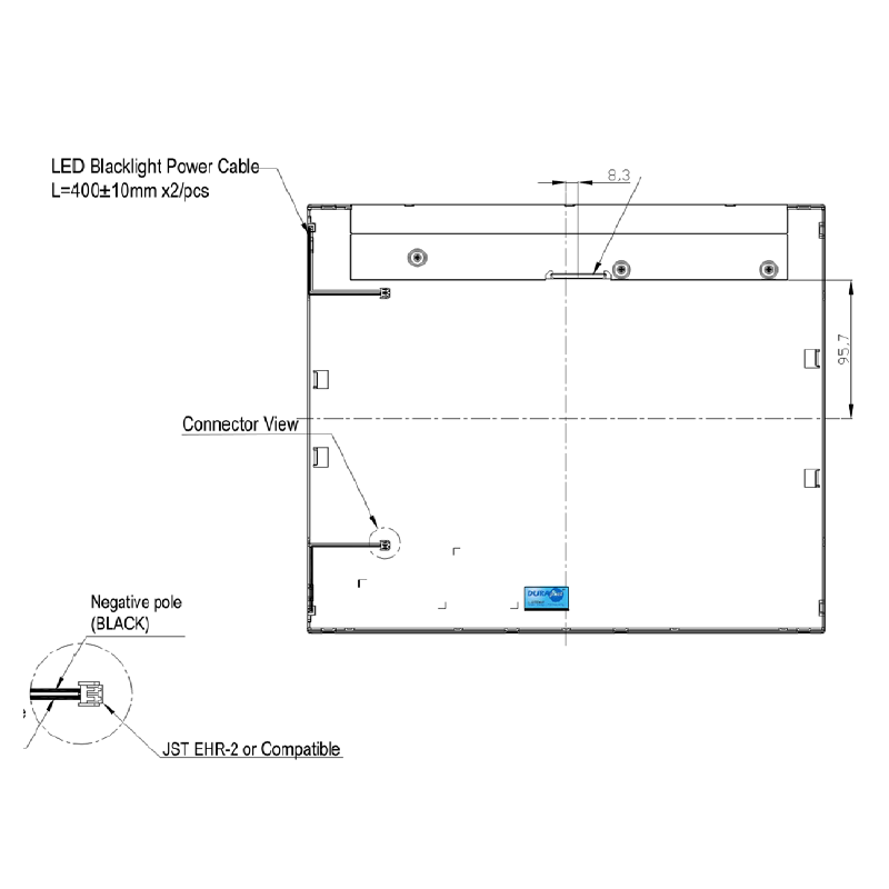 17" TFT-skærm, der kan læses i sollys - Lav effekt og høj definition