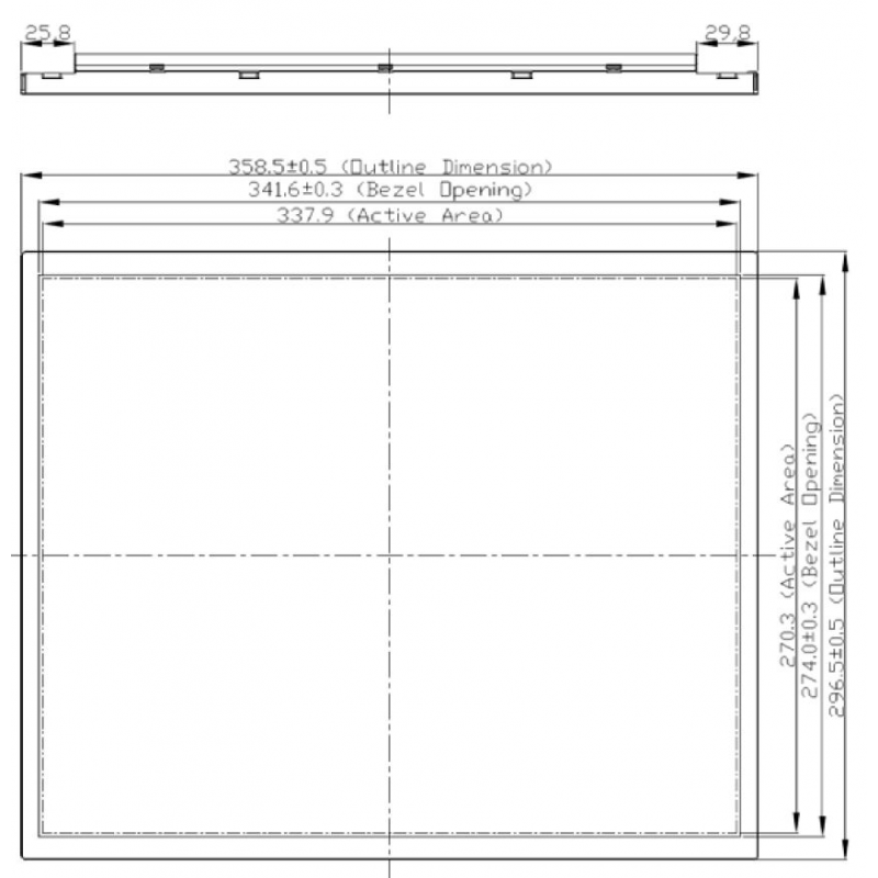 17" TFT-skærm, der kan læses i sollys - Lav effekt og høj definition