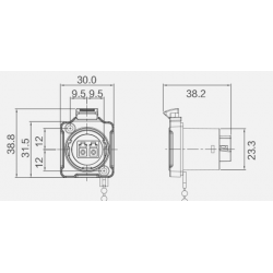 Vandtæt chassis- / panel fiber gennemgangsstik med LC/LC Single Mode