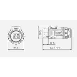 IP67 vandtæt fiberkabel hus til LC Single Mode fiberkabel.