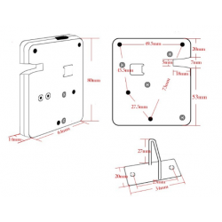 12vdc Elektronisk lås til kabinet garderobeskab