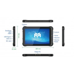10.1 Industriel tablet: Support Windows 11, 700nits, kamera, RFID, stregkodescanner | IP65