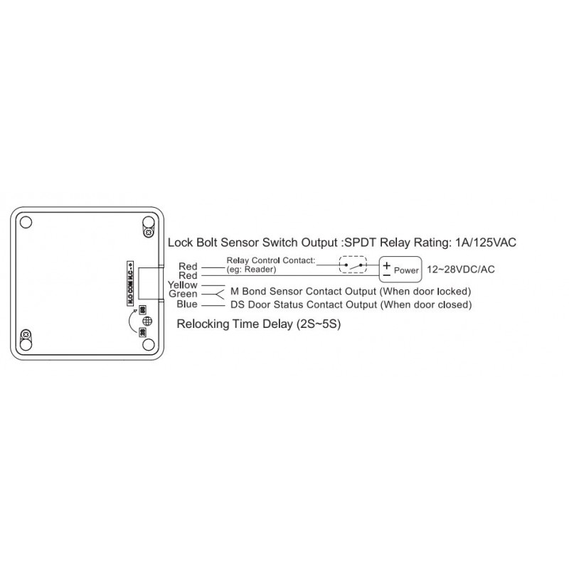Elektronisk lås til skabe og låger 12/24 DC/AC- Holdekraft på 100kg - DANBIT A/S