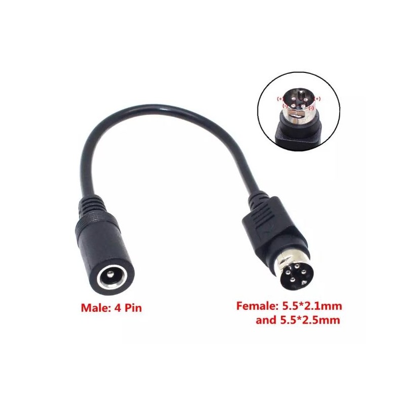 DC-adapter stik til stik | 5,5x2,1mm/2,5mm