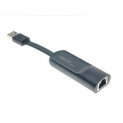 USB 3.0 til 2.5 Gbps Ethernet-adapter RJ45, sort