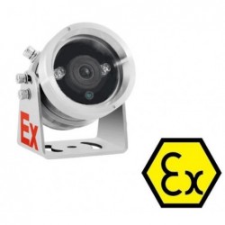 2MP ATEX Zone 1 og 2 CLASS IIC IP Bullet kamera i 304 stålhus, IP66, 4mm linse. IR. PoE og 12VDC