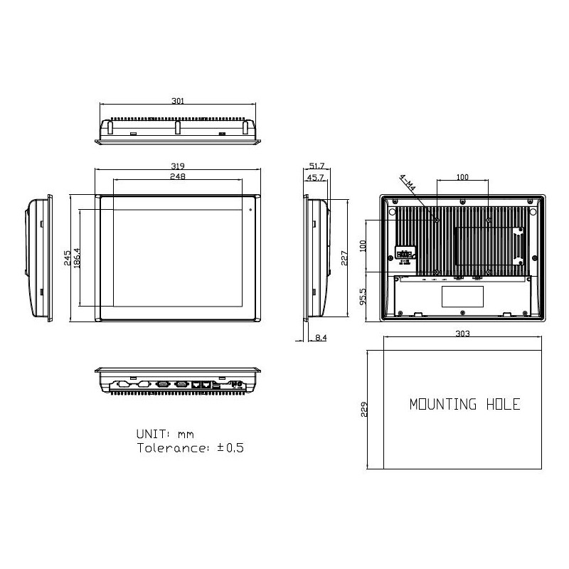 Industrial Panel PC med Touch Screen