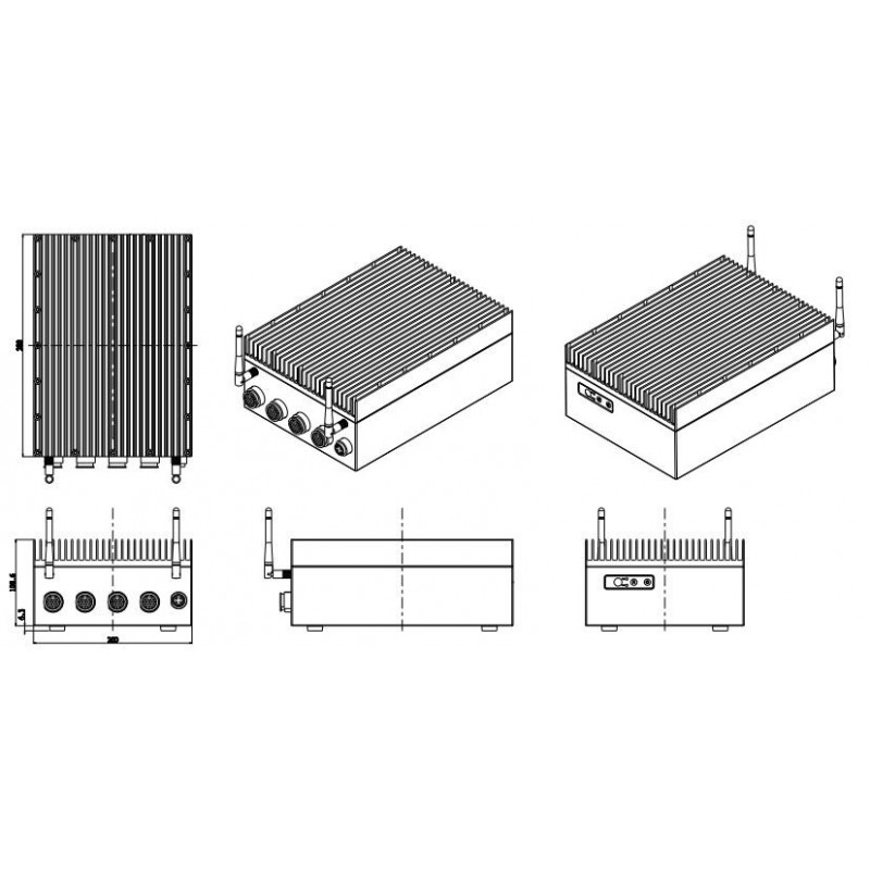 Fuld IP67 vandtæt industriel IOT PC, Intel i3/i5/i7 eller celeron - DANBIT