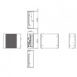 Industriel PC i3, i5,i7 fanless, til DIN skinne montage, VGA, HDMI, Isoleret RS232,422,485 Chipset Q370