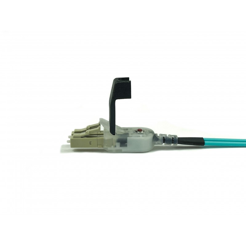 Fiberkabel, LED lys, Multi mode, LC-LC, 1m, 50/125my, OM3, Aqua, LSZH, Duplex