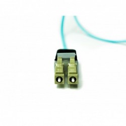 Fiberkabel, LED lys, Multi mode, LC-LC, 3m, 50/125my, OM3, Aqua, LSZH, Duplex