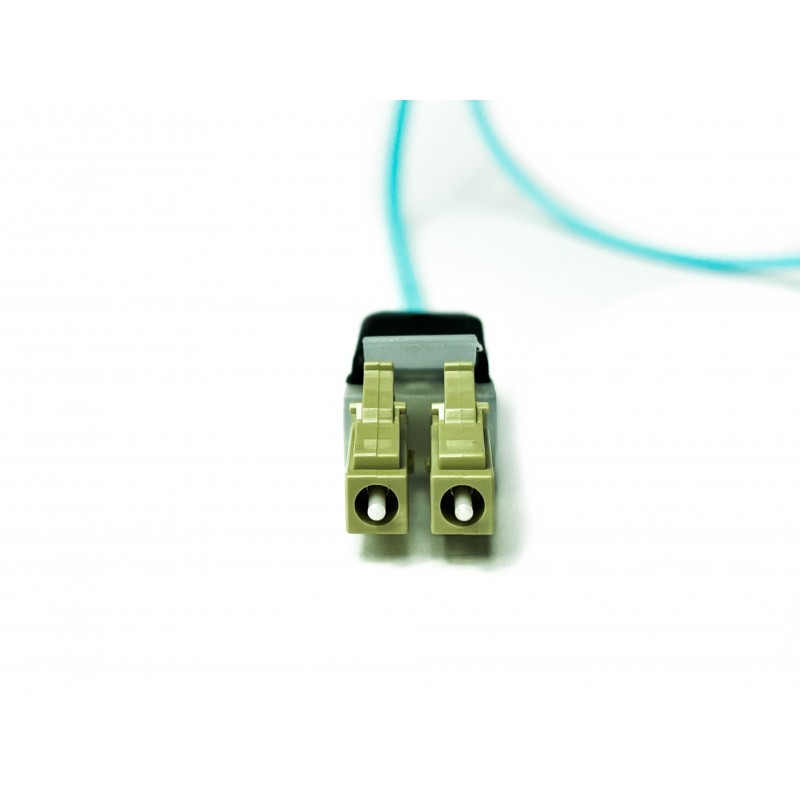 Fiberkabel, LED lys, Multi mode, LC-LC, 5m, 50/125my, OM3, Aqua, LSZH, Duplex