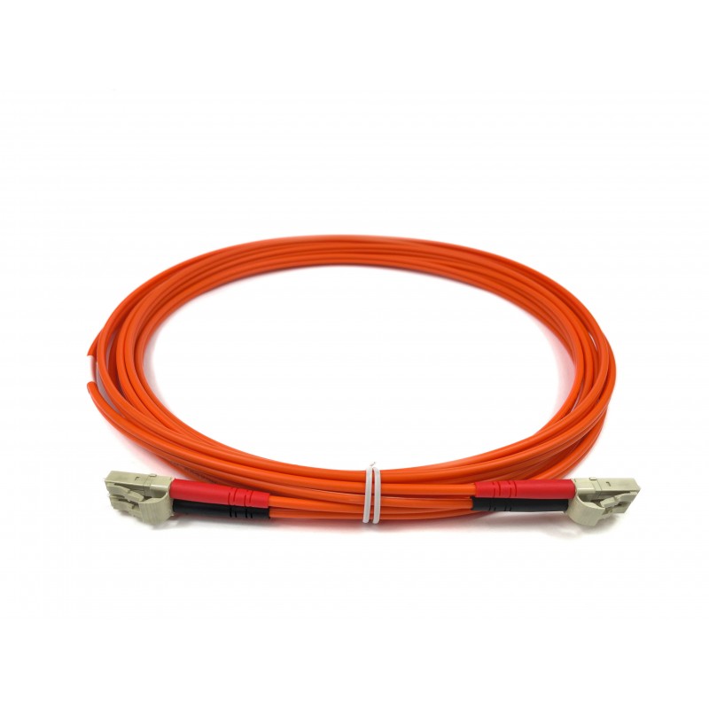 Fiberkabel, Multi mode, LC-LC, 10m, 62,5/125my, Orange, LSZH, Duplex