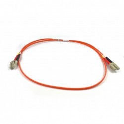 Fiberkabel, Multi mode, LC-LC, 1m, 62,5/125my, Orange, LSZH, Duplex