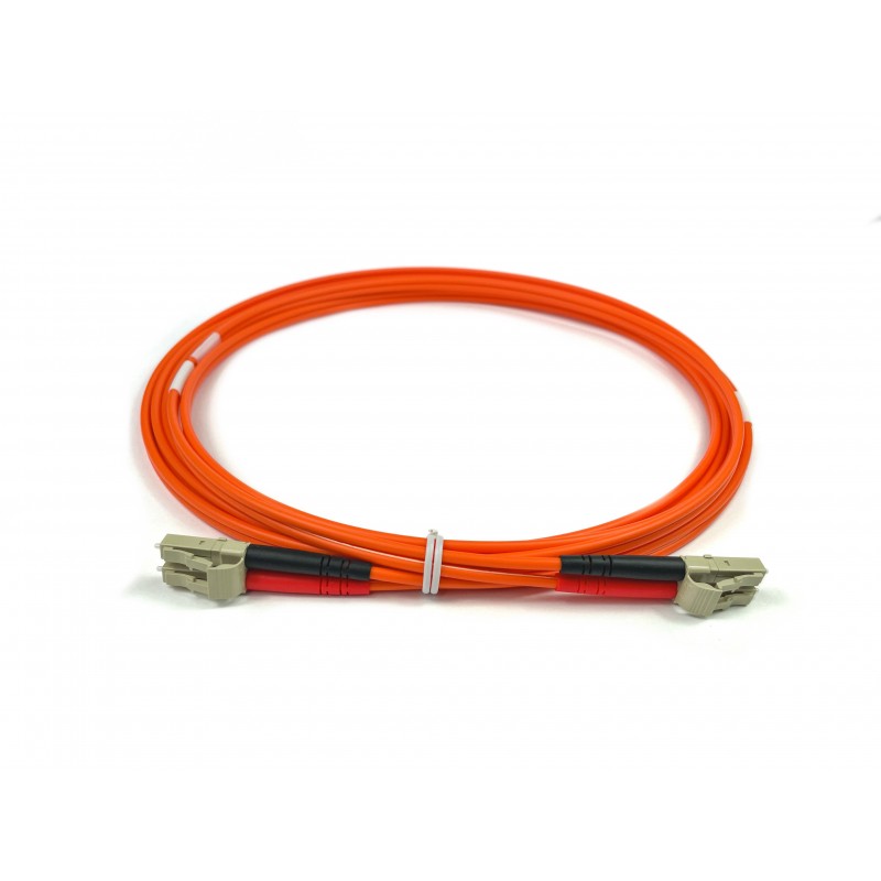 Fiberkabel, Multi mode, LC-LC, 3m, 62,5/125my, Orange, LSZH, Duplex