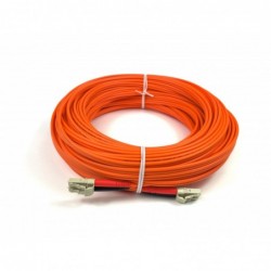 Fiberkabel, Multi mode, LC-LC, 50m, 62,5/125my, Orange, LSZH, Duplex