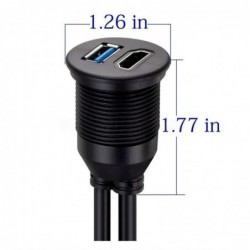 HDMI & USB 3.0 Panel Forlænger - 1 meter