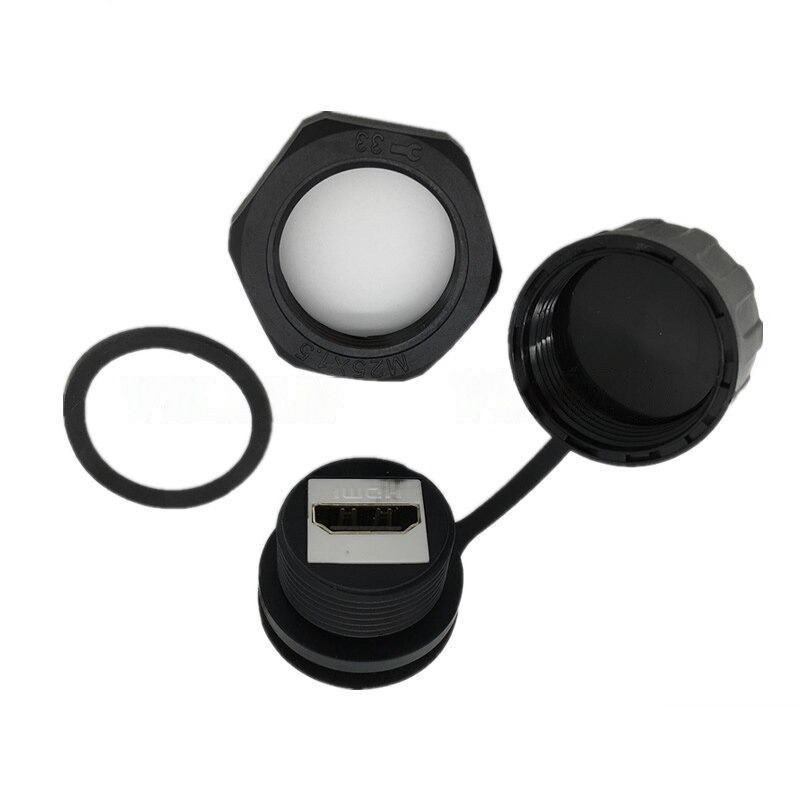 HDMI IP68 Panel Connector Hoved - Female til Female