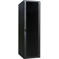 21U 19 "rack cabinet, 80cm deep black. 2 doors and blows