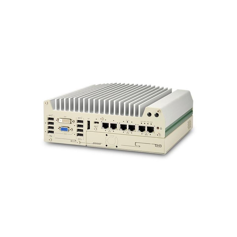 Blæserløs pc 14. generations væg/Vesa, 6xLAN USB 3.2, i7/i9/i3 TPM 2.0, MIL-STD-810H bred temperaturklassificering