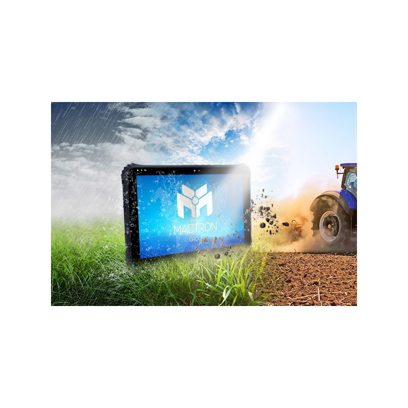 Robust 12,2" tablet-pc: Windows 11, IP65, stregkodescanner, GPS, RS232/485, touch, LAN, WIFI, MIL-STD-810G