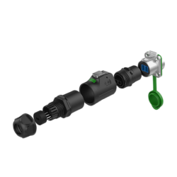 Vandtæt IP67 chassis-/panel gennemgangsstik og kabel-stik