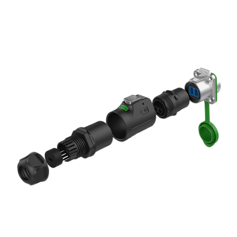 Vandtæt IP67 chassis-/panel gennemgangsstik og kabel-stik