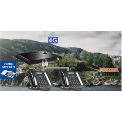 GSM / 4G LTE med analog telefonlinje til  PABX eller telefonapparat. Erstatter fastnet telefonabonnement - DANBIT A/S