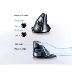 Ergonomisk trådløs USB mus - Undgå smerte i skulder og ryg