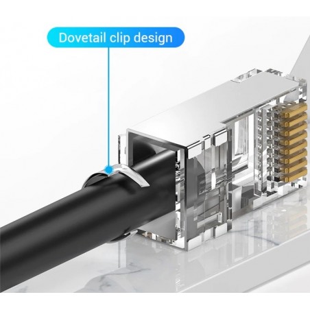 RJ45 CAT 7 stik - STP 1,08mm | Hurtig og nem montering