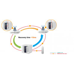 6 porte Managed switch, 4 x RJ45 10/100/1000/2500 Mbps, 2 x SFP slot 1000/2500 Mbps 9-48VDC eller 24VAC forsyningsspænding