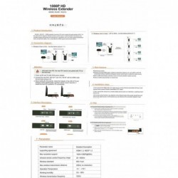 Wireless transmission of HDMI with multiple receivers AV Audio Video HDMI transmitter, works up to 200m