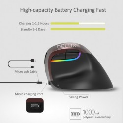 Ergonomisk Mus Med 6 Knapper