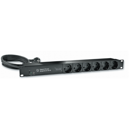 6 port PDU med sekventiel ON/OFF med 3 sekunders forsinkelse som reducerer in-rush peak