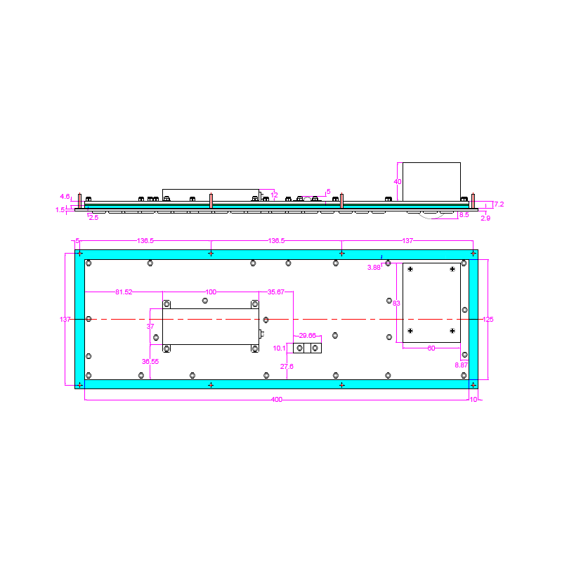 IP65 rustfrit tastatur, trackball. Fn-taster. Til industriel brug - meget robust og stænktæt, USB, nordisk layout