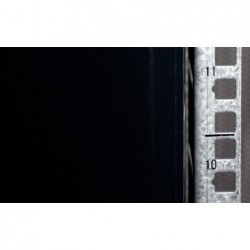 42U Rack skab 60x60x200cm Perforeret for- og bagdør Komplet, Sort