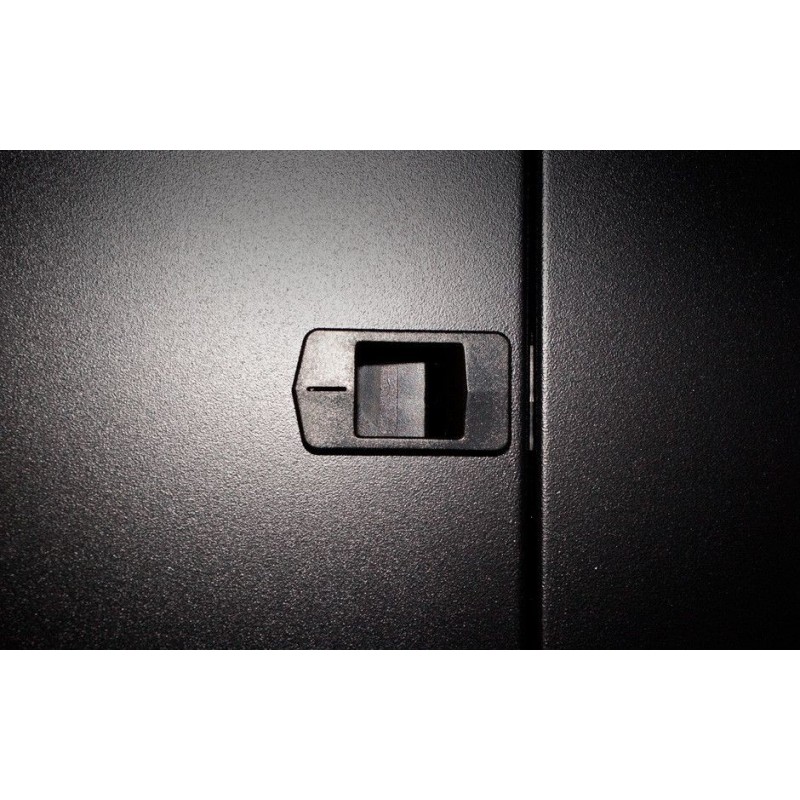 42U Rack cabinet 60x60x200cm Perforated front and back door Complete, Black