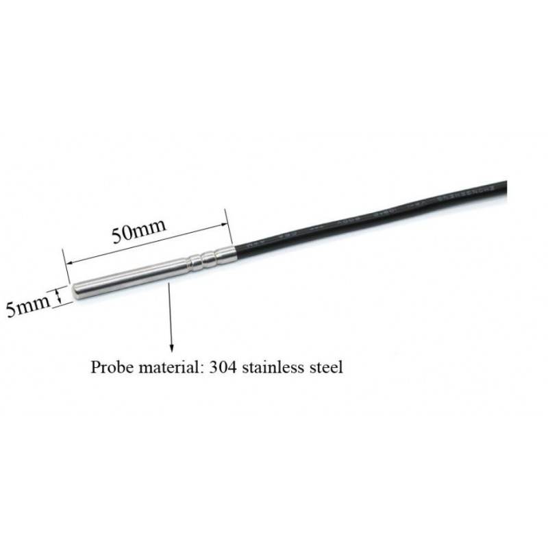 3-tråds PT100 Sensor -50° til +100°C