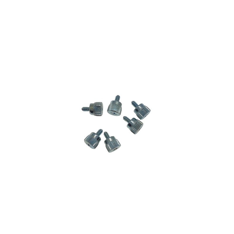 Fingerskrue til PC med 3 mm gevind. Gevindlængde er 5 mm