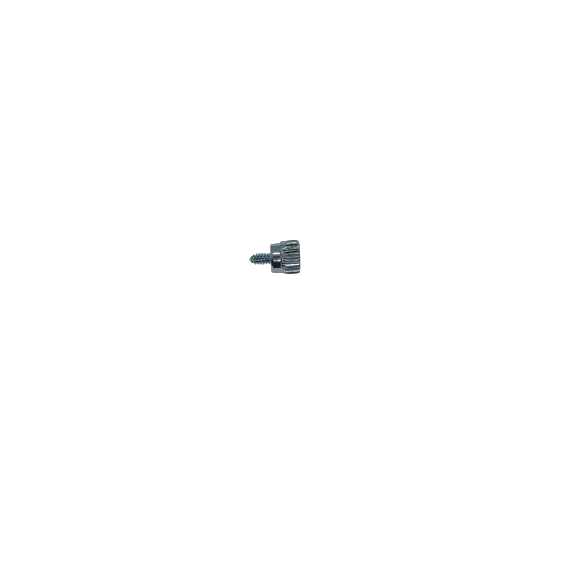Fingerskrue til PC med 3 mm gevind. Gevindlængde er 5 mm