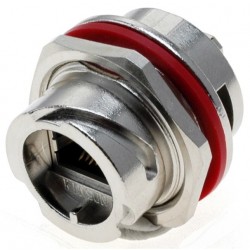 Vandtæt RJ45-stik til chassismontering - IP68-klassificeret, (13/16"-UNEF28)