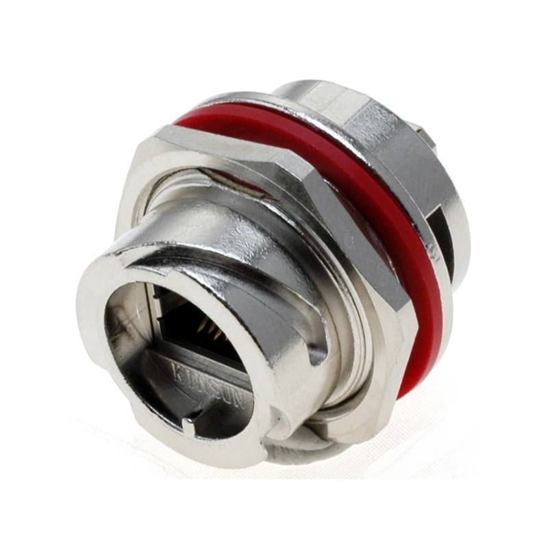 Vandtæt RJ45-stik til chassismontering - IP68-klassificeret, (13/16"-UNEF28)