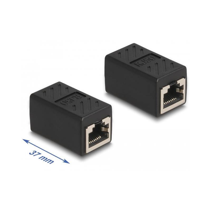 RJ50 hun-hun skærmet adapter. Til at samle 2 stk. RJ50 kabler. STP ...
