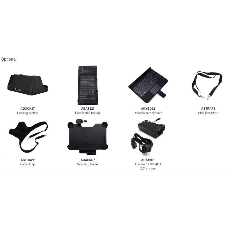 Robust IP65 industriel tablet med Intel i5, Windows 11, front- og bagkamera, NXP, NFC, WLAN, Bluetooth, Stregkodelæser