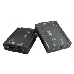 4K60Hz HDMI 4:4:4 KVM Extender over Fiberkabel Multi Mode med LC, 3 x USB